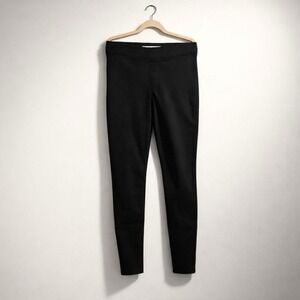 Old Navy Super Skinny Mid-Rise Pull On Pants Black Womens 12 Tall Stretch